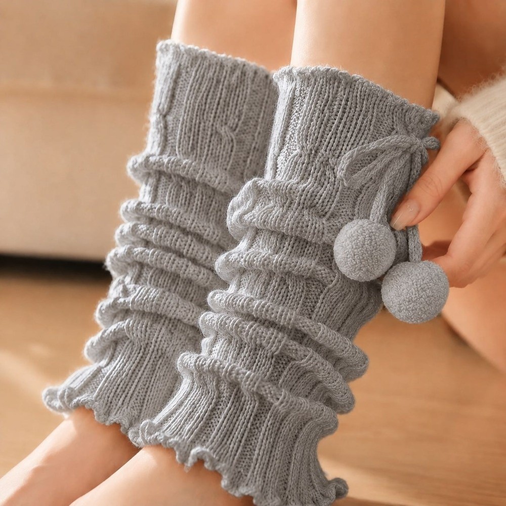 Knitted Knit Leg Warmers Ruffl - đánh giá và giá Boot Sock Slouchy